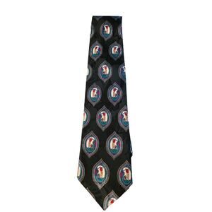 Silk Tie Century Silk Co City-One Hand Made Necktie Golfer‎